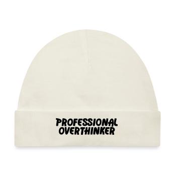 PROFESSIONELLER OVERTHINKER - Baby Premium Organic Mütze - Naturweiß - Vorne