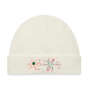 Flower Power - Baby Premium Organic Mütze - Naturweiß - Vorne