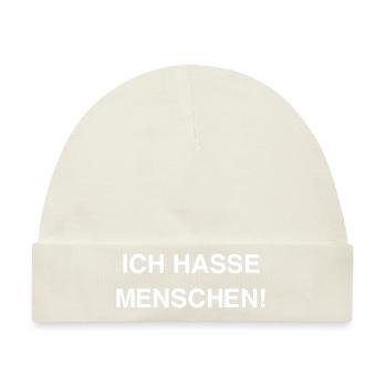 Ich hasse Menschen - Baby Premium Organic Mütze - Naturweiß - Vorne
