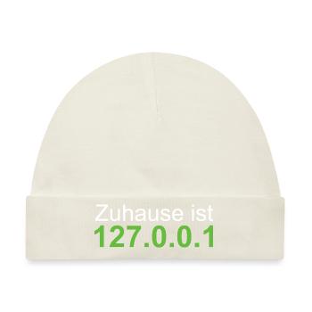 Localhost 127.0.0.1 Zuhause - Baby Premium Organic Mütze - Naturweiß - Vorne