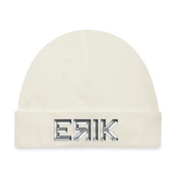 Erik Name - Baby Premium Organic Mütze - Naturweiß - Vorne