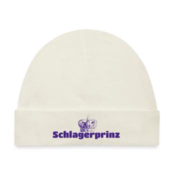 Schlagerprinz Schlagerparty Schlagermusik Geschenk - Baby Premium Organic Mütze - Naturweiß - Vorne