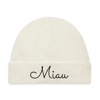 MIAU - Baby Premium Organic Mütze - Naturweiß - Vorne