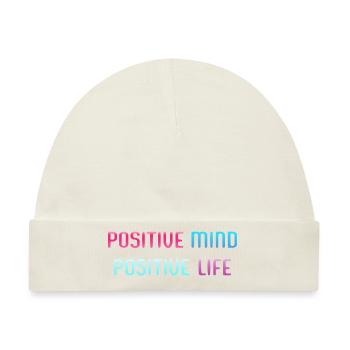 POSITIVER GEIST, POSITIVES LEBEN - Baby Premium Organic Mütze - Naturweiß - Vorne