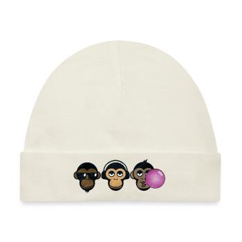 Three Monkey´s - Baby Premium Organic Mütze - Naturweiß - Vorne