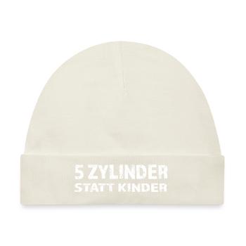 5 Zylinder Fünf Zylinder - Baby Premium Organic Mütze - Naturweiß - Vorne