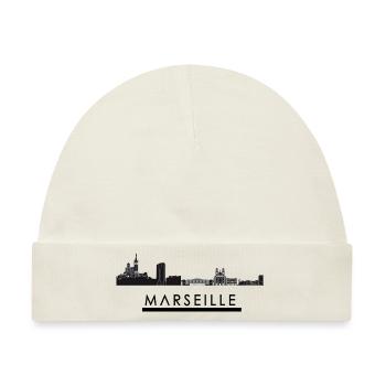 marseille vile - Baby Premium Organic Mütze - Naturweiß - Vorne