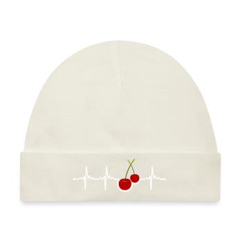 Kirsche - Baby Premium Organic Mütze - Naturweiß - Vorne