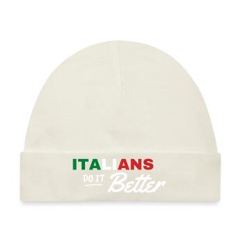 ITALIANS DO IT BETTER - Baby Premium Organic Mütze - Naturweiß - Vorne