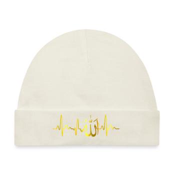 Allah Islam Muslim Islamisch Herzschlag - Baby Premium Organic Mütze - Naturweiß - Vorne