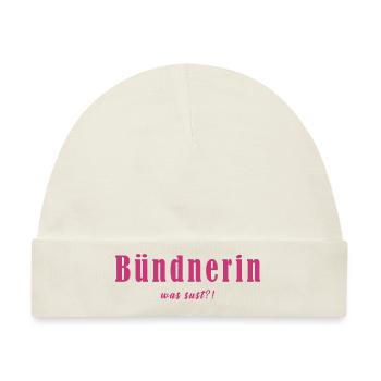 bündnerin was sust - Baby Premium Organic Mütze - Naturweiß - Vorne