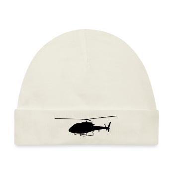 Helikopter, Hubschrauber - Baby Premium Organic Mütze - Naturweiß - Vorne