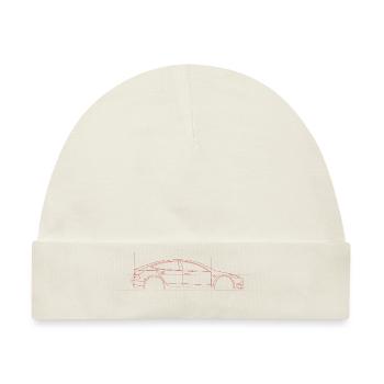 Elektrisch - E Auto - M3 - Baby Premium Organic Mütze - Naturweiß - Vorne