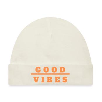GOOD VIBES - Baby Premium Organic Mütze - Naturweiß - Vorne