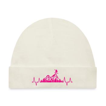 Snowboard Snowboarder - Baby Premium Organic Mütze - Naturweiß - Vorne