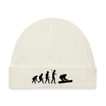 Snowboard Snowboarder - Baby Premium Organic Mütze - Naturweiß - Vorne