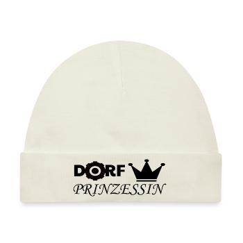 DORF PRINZESSIN - Baby Premium Organic Mütze - Naturweiß - Vorne
