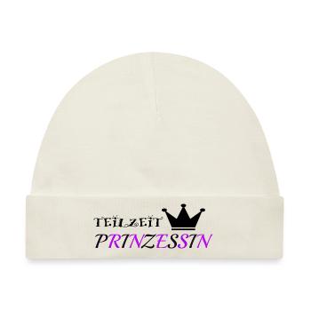 TEILZEIT PRINZESSIN - Baby Premium Organic Mütze - Naturweiß - Vorne