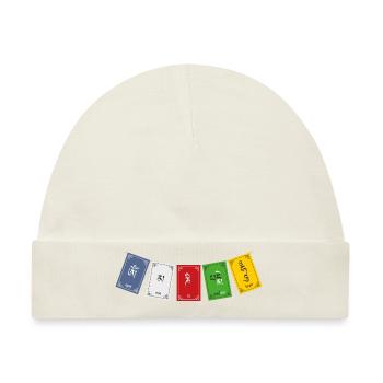 OM MA NI PADME HUM - Prayer Flags 1 - Baby Premium Organic Mütze - Naturweiß - Vorne
