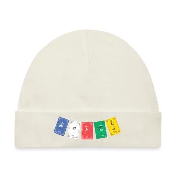 OM MA NI PADME HUM - Prayer Flags 4 - Baby Premium Organic Mütze - Naturweiß - Vorne