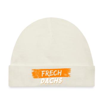 Frechdachs | Spitzname | Kind | Geburtstag | Dachs - Baby Premium Organic Mütze - Naturweiß - Vorne