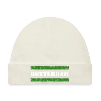 Rotterdam Vintage - Baby Premium Organic Mütze - Naturweiß - Vorne