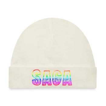 saga rs regenbogen - Baby Premium Organic Mütze - Naturweiß - Vorne