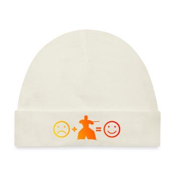 Aikidoka Herren Jungen - Lustiges Aikido - Baby Premium Organic Mütze - Naturweiß - Vorne