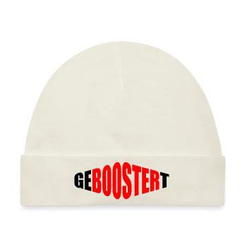 Geboostert - Baby Premium Organic Mütze - Naturweiß - Vorne