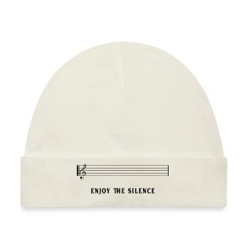 enjoy the silence - Baby Premium Organic Mütze - Naturweiß - Vorne