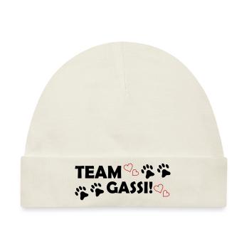 Team Gassi - Baby Premium Organic Mütze - Naturweiß - Vorne
