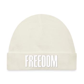 freedom free frei freiheit shirt sticker cap mütze - Baby Premium Organic Mütze - Naturweiß - Vorne