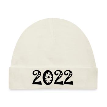2022 Jahr Mexico Jahreszahl Datum Zahl Anno 22 - Baby Premium Organic Mütze - Naturweiß - Vorne