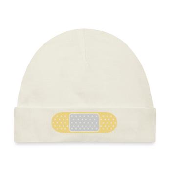 Design Punkte Pflaster - Baby Premium Organic Mütze - Naturweiß - Vorne