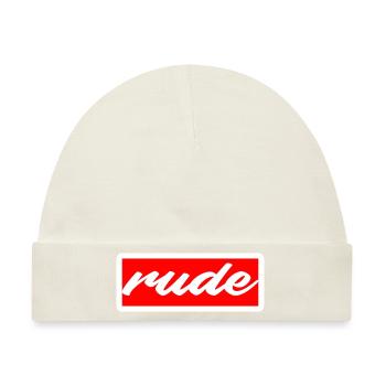 grob unhöflich bandit schurke bad ass rau rude boy - Baby Premium Organic Mütze - Naturweiß - Vorne