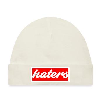hater haters hass feind hassen enemy shirt cap auf - Baby Premium Organic Mütze - Naturweiß - Vorne