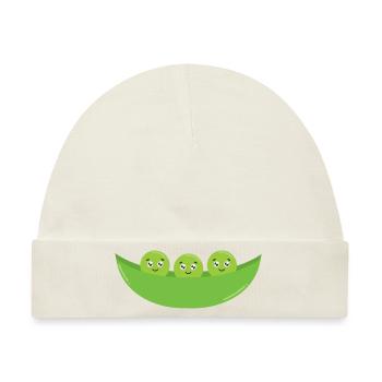 Französische Erbsen - Baby Premium Organic Mütze - Naturweiß - Vorne