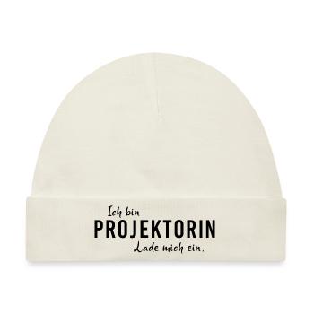 Human Design System Projektorin lade mich ein - Baby Premium Organic Mütze - Naturweiß - Vorne
