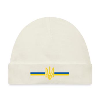 Ukraine - Baby Premium Organic Mütze - Naturweiß - Vorne