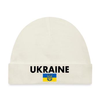 Ukraine - Baby Premium Organic Mütze - Naturweiß - Vorne