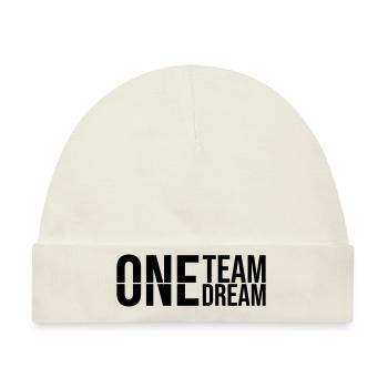Motto One Team - Baby Premium Organic Mütze - Naturweiß - Vorne