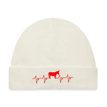 Donkey Esel - Baby Premium Organic Mütze - Naturweiß - Vorne