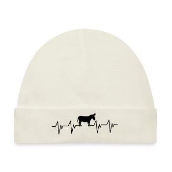 Donkey Esel - Baby Premium Organic Mütze - Naturweiß - Vorne
