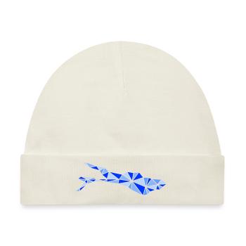 Bodensee | Polygonal | Blau - Baby Premium Organic Mütze - Naturweiß - Vorne