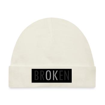 Broken - Baby Premium Organic Mütze - Naturweiß - Vorne