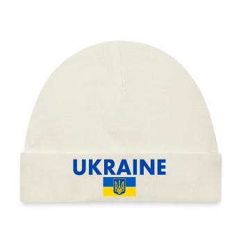 Ukraine - Baby Premium Organic Mütze - Naturweiß - Vorne