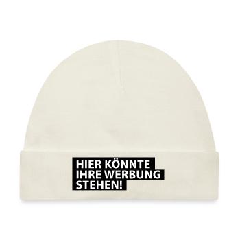 Hier könnte Ihre Werbung Stehen! - Baby Premium Organic Mütze - Naturweiß - Vorne