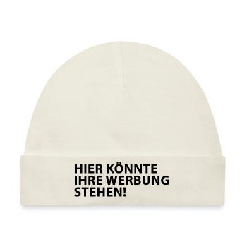 Hier könnte Ihre Werbung Stehen! - Baby Premium Organic Mütze - Naturweiß - Vorne