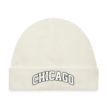 Chicago Logo: College-Design mit urbanem Stil - Baby Premium Organic Mütze - Naturweiß - Vorne