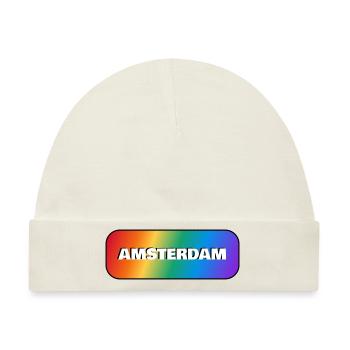 AMSTERDAM PRIDE REGENBOGEN - Baby Premium Organic Mütze - Naturweiß - Vorne